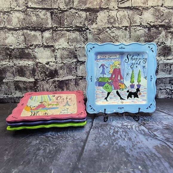 Set of 4  Vintage Plates Certified International Jennifer Brinley Collection - Picture 4 of 9